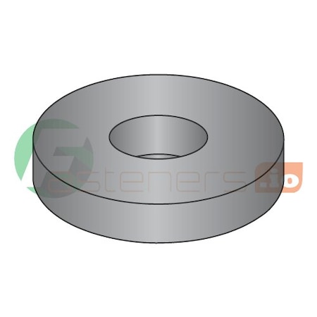 Newport Fasteners Flat Washer, For Screw Size 3/8" , Steel Black Zinc Finish, 25 PK 533506